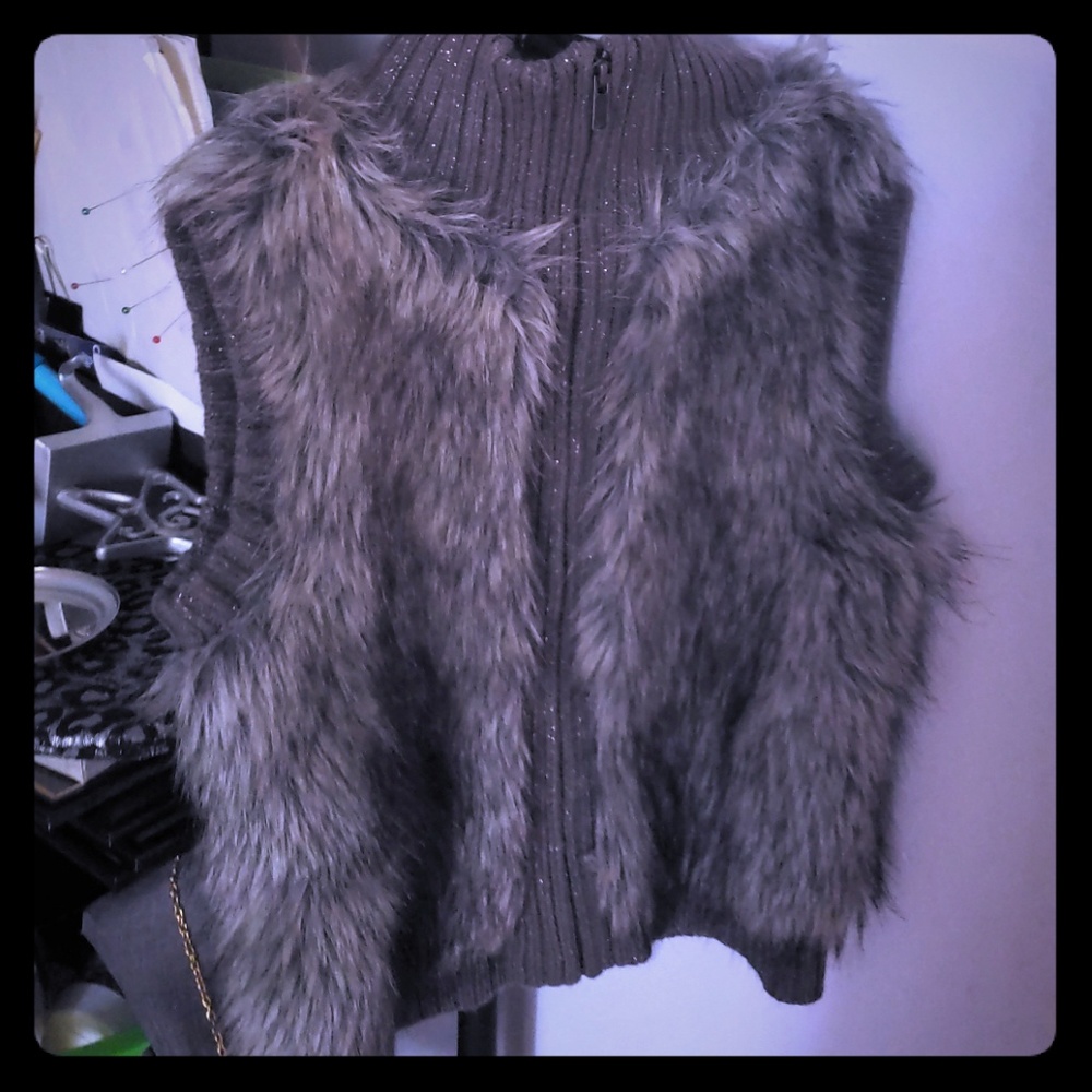Faux fur Justice Vest size 12